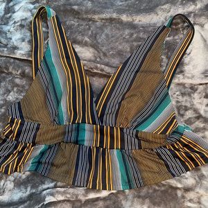 Multi-Color Striped Crop Top